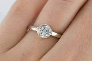 VINTAGE 0.67CT TRANSITIONAL CUT SOLITAIRE - SinCityFinds Jewelry