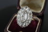 ROSE CUT MARQUIS HALO DIAMOND RING - SinCityFinds Jewelry
