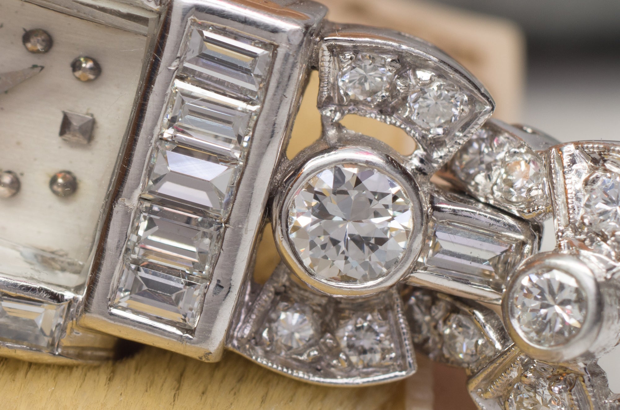 2.50CTW ART DECO HAMILTON  DIAMOND WRISTWATCH - SinCityFinds Jewelry