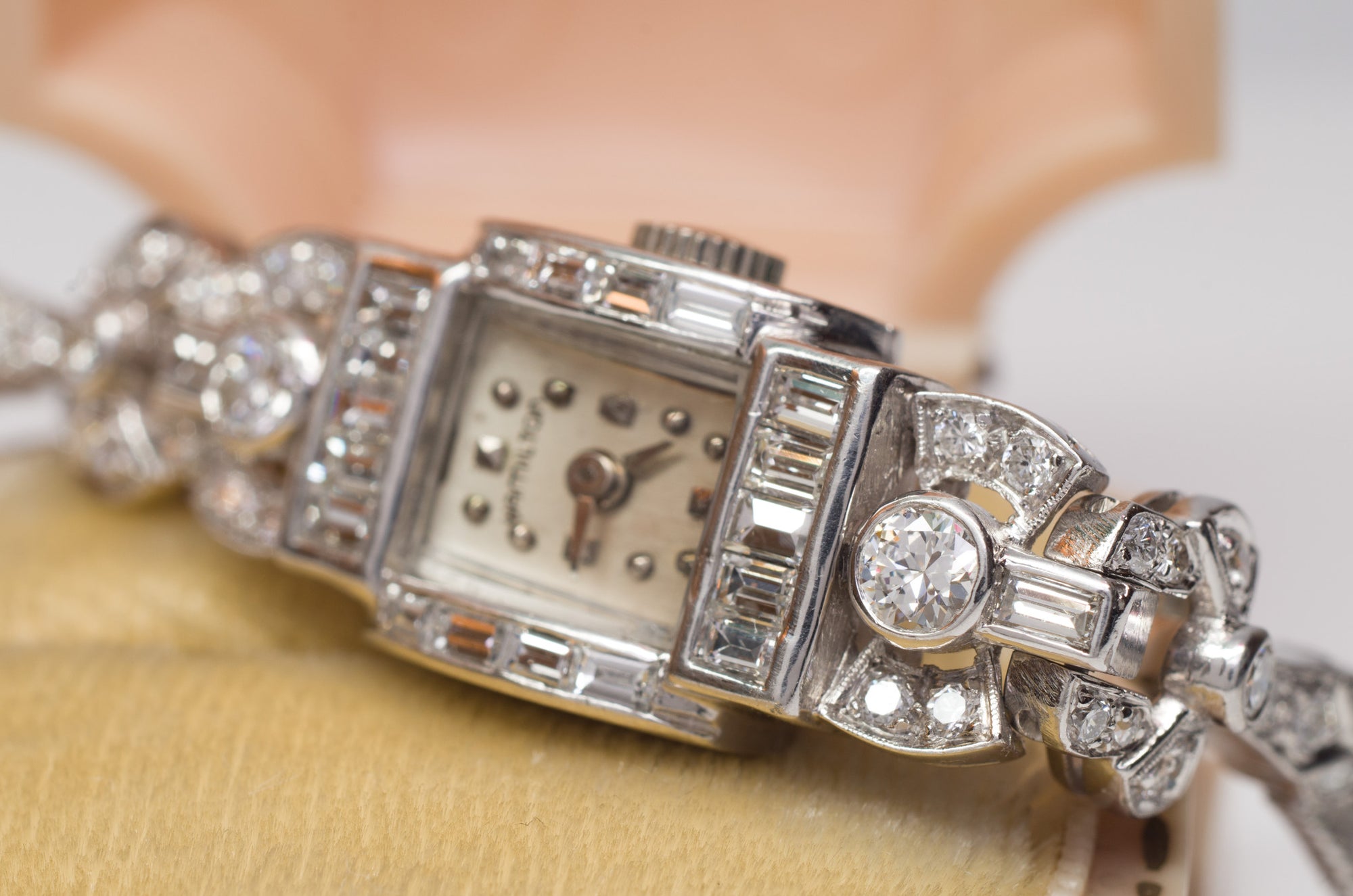 2.50CTW ART DECO HAMILTON  DIAMOND WRISTWATCH - SinCityFinds Jewelry
