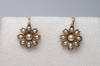 ANTIQUE SEED PEARL AND GOLD DIAMOND EARRINGS - SinCityFinds Jewelry