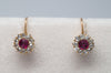 VICTORIAN ANTIQUE RUBY AND OLD MINE CUT DIAMOND EARRINGS - SinCityFinds Jewelry