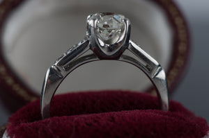 0.82CTW OLD EUROPEAN CUT DIAMOND RING IN PLATINUM - SinCityFinds Jewelry