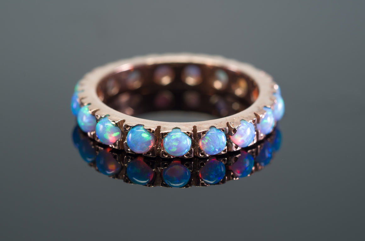 OPAL ETERNITY BAND IN GOLD - SinCityFinds Jewelry