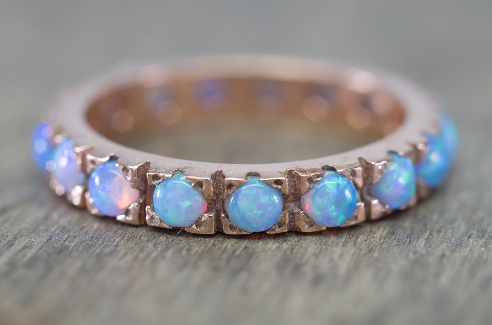 OPAL ETERNITY BAND IN GOLD - SinCityFinds Jewelry