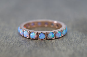 OPAL ETERNITY BAND IN GOLD - SinCityFinds Jewelry