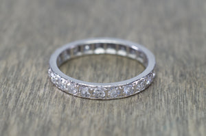 0.69CTW DECO DIAMOND ETERNITY BAND IN PLATINUM - SinCityFinds Jewelry