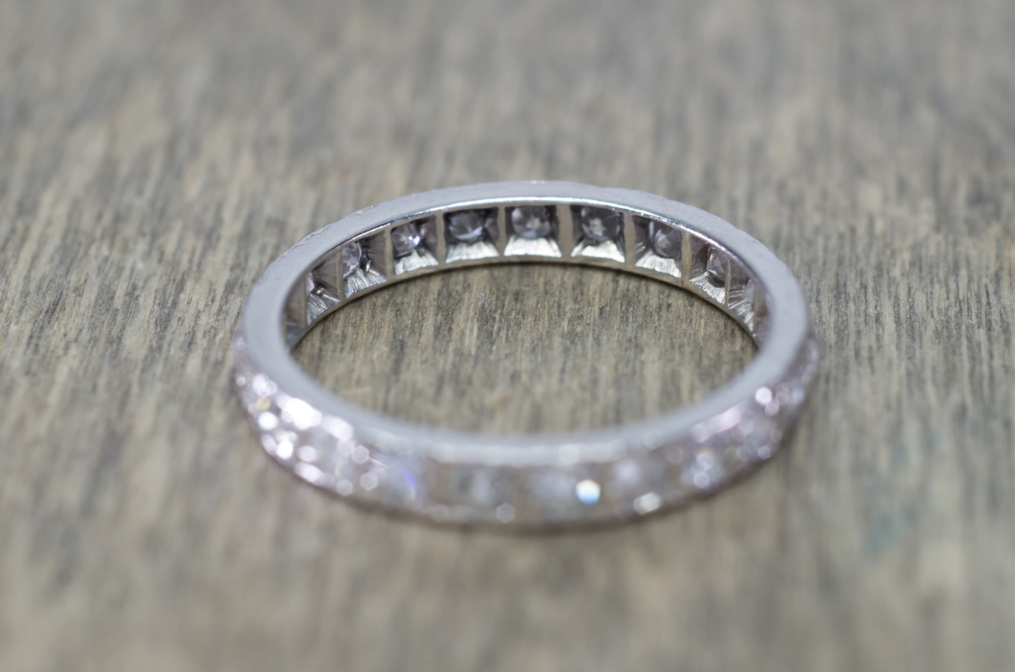 0.69CTW DECO DIAMOND ETERNITY BAND IN PLATINUM - SinCityFinds Jewelry