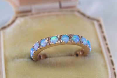 OPAL ETERNITY BAND IN GOLD - SinCityFinds Jewelry