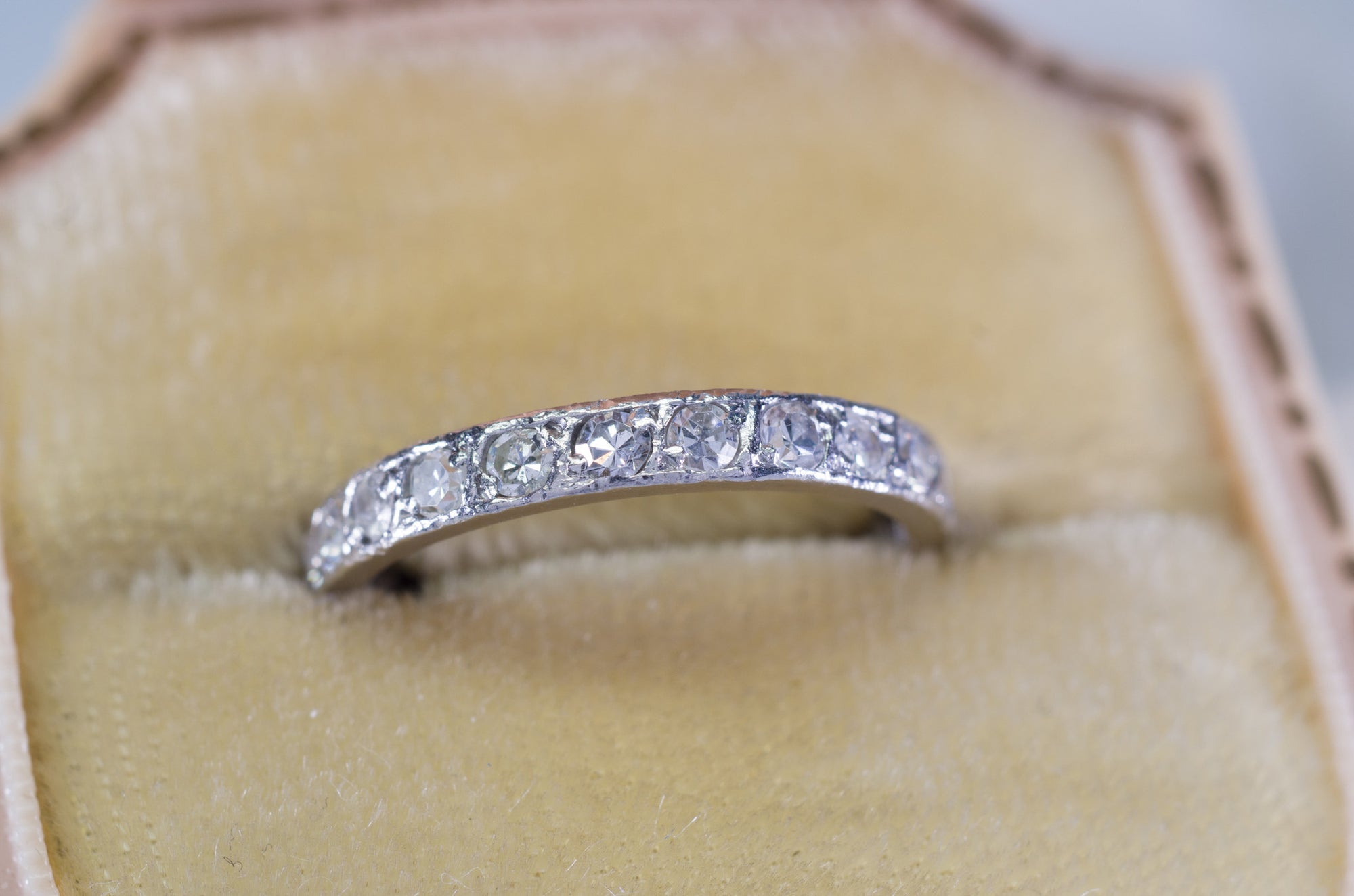 0.69CTW DECO DIAMOND ETERNITY BAND IN PLATINUM - SinCityFinds Jewelry