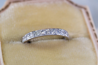 0.69CTW DECO DIAMOND ETERNITY BAND IN PLATINUM - SinCityFinds Jewelry