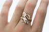 18K ROSE GOLD DOUBLE SNAKE RING - SinCityFinds Jewelry