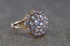ROSE CUT DIAMOND CLUSTER RING - SinCityFinds Jewelry