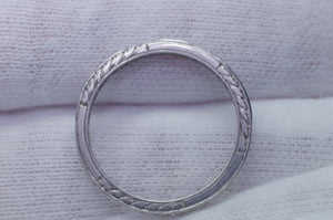 ART DECO FRENCH CUT DIAMOND ETERNITY BAND IN PLATINUM SIZE 5 1/4 - SinCityFinds Jewelry