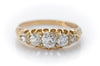 0.95CTW OLD CUT DIAMOND FIVE STONE BAND IN 18K - SinCityFinds Jewelry