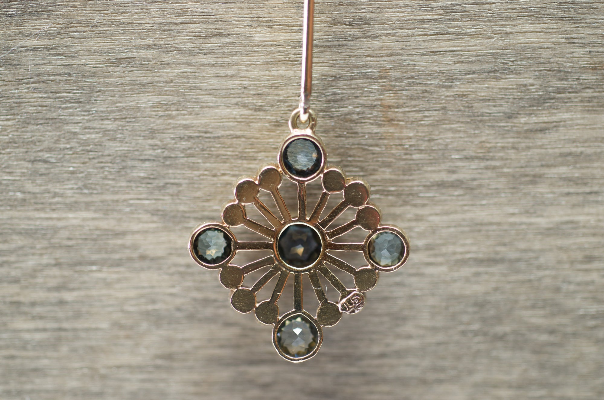 1CT AQUAMARINE AND SEED PEARL VICTORIAN / NOUVEAU 15K GOLD NECKLACE - SinCityFinds Jewelry