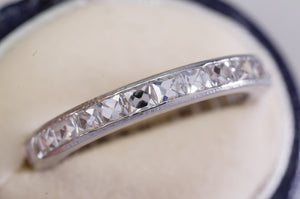 1.89CTW ART DECO FRENCH CUT ETERNITY BAND SIZE 6 - SinCityFinds Jewelry