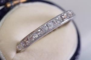 1.89CTW ART DECO FRENCH CUT ETERNITY BAND SIZE 6 - SinCityFinds Jewelry