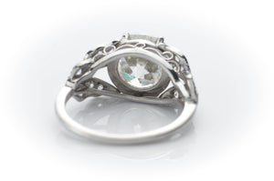 SOLITAIRE IN PLATINUM WITH DIAMOND ACCENTS - SinCityFinds Jewelry