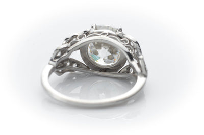SOLITAIRE IN PLATINUM WITH DIAMOND ACCENTS - SinCityFinds Jewelry