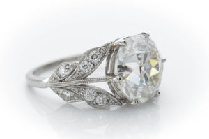 SOLITAIRE IN PLATINUM WITH DIAMOND ACCENTS - SinCityFinds Jewelry