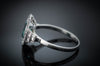 ROSE CUT DIAMOND AND BLUE GREEN TOURMALINE RING - SinCityFinds Jewelry