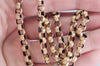 ANTIQUE SOLID GOLD BELCHER STYLE NECKLACE WITH ENGRAVED STAR MOTIFS - SinCityFinds Jewelry