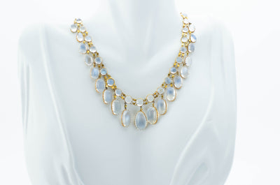 ANTIQUE MOONSTONE NECKLACE IN 15K GOLD - SinCityFinds Jewelry