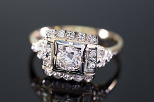 VINTAGE OLD EUROPEAN AND SINGLE CUT DIAMOND RING - SinCityFinds Jewelry