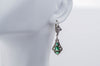 VINTAGE EMERALD AND DIAMOND LONG EARRINGS - SinCityFinds Jewelry