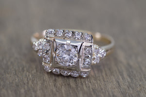 VINTAGE OLD EUROPEAN AND SINGLE CUT DIAMOND RING - SinCityFinds Jewelry