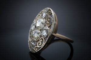 ANTIQUE ROSE CUT DIAMOND RING - SinCityFinds Jewelry