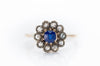ANTIQUE ROSE CUT DIAMOND AND SAPPHIRE RING - SinCityFinds Jewelry
