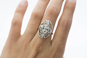 ANTIQUE ROSE CUT DIAMOND RING - SinCityFinds Jewelry