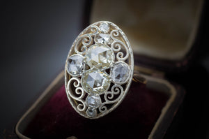 ANTIQUE ROSE CUT DIAMOND RING - SinCityFinds Jewelry