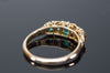 VICTORIAN EMERALD AND OLD MINE CUT DIAMOND BAND IN 18K GOLD - SinCityFinds Jewelry