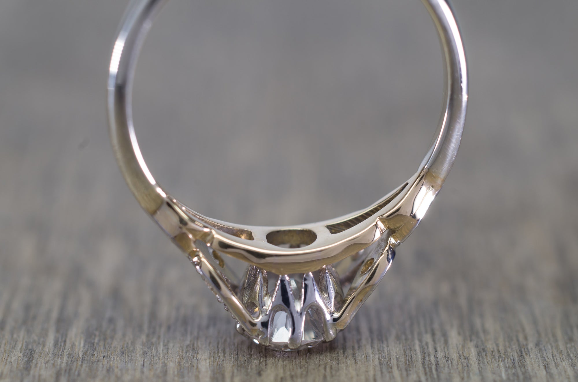 0.62CTW VINTAGE OLD EUROPEAN CUT DIAMOND RING - SinCityFinds Jewelry