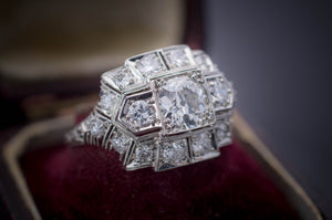 ART DECO DIAMOND ENGAGEMENT RING - SinCityFinds Jewelry