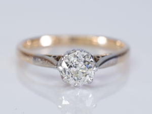 0.64CT OLD EUROPEAN DIAMOND EDWARDIAN SOLITAIRE - SinCityFinds Jewelry