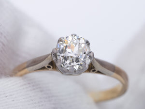 0.64CT OLD EUROPEAN DIAMOND EDWARDIAN SOLITAIRE - SinCityFinds Jewelry