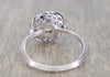 1.22CTW OLD MINE CUSHION DIAMOND HALO ENGAGEMENT RING - SinCityFinds Jewelry