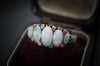 FIVE STONE OPAL AND ROSE CUT ACCENT RING - SinCityFinds Jewelry