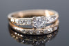 VINTAGE TRAUB ORANGE BLOSSOM TRANSITIONAL CUT DIAMOND WEDDING SET - SinCityFinds Jewelry