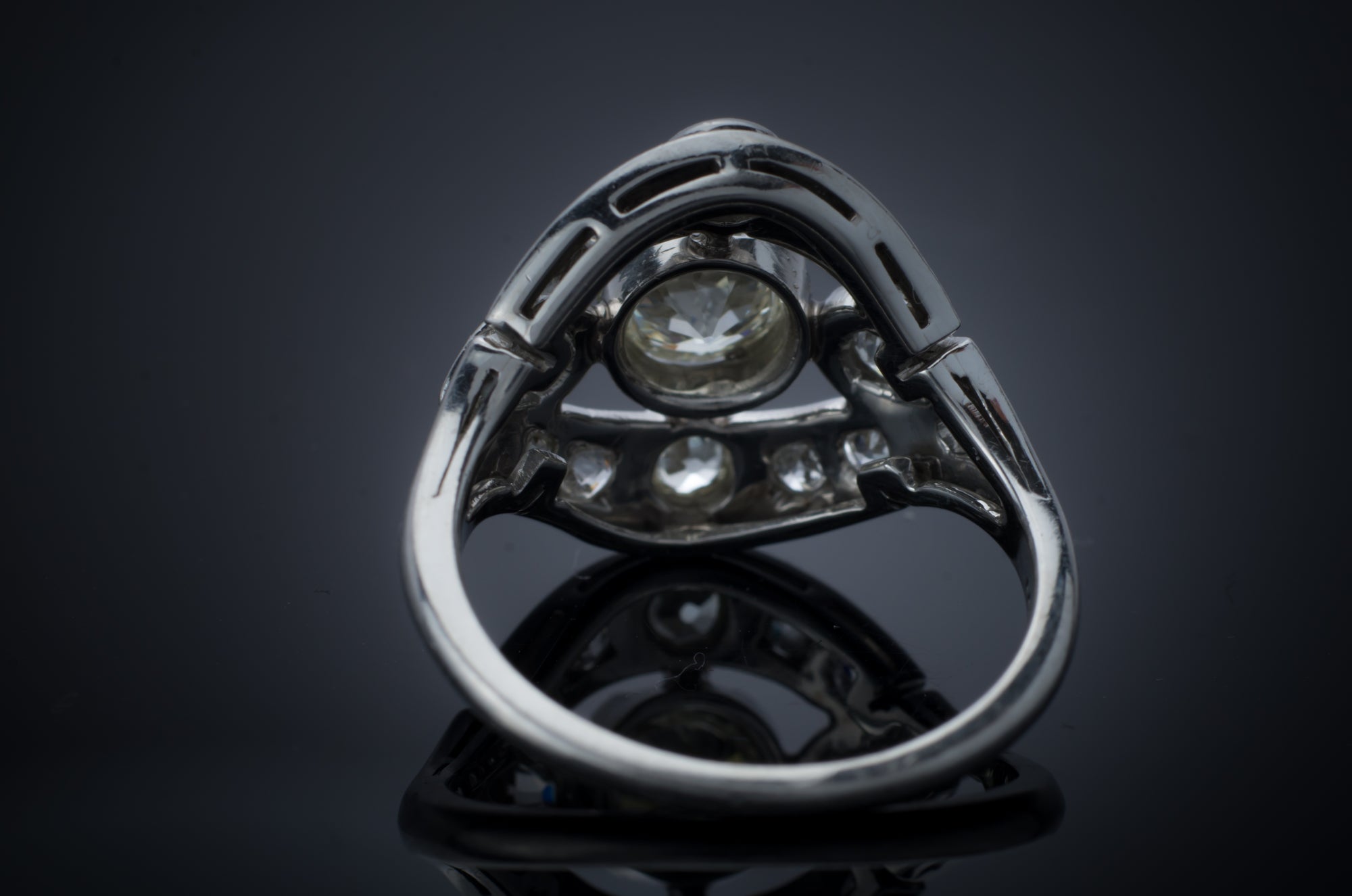 1.83CTW OLD EUROPEAN CUT DIAMOND RING IN PLATINUM - SinCityFinds Jewelry