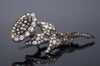 ANTIQUE ROSE CUT DIAMOND FLOWER MOTIF BROOCH - SinCityFinds Jewelry
