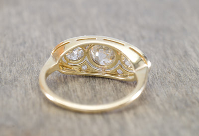 1.69CTW OLD EUROPEAN CUT THREE STONE DIAMOND RING - SinCityFinds Jewelry