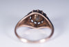 ANTIQUE ROSE CUT DIAMOND IN ENAMELED GOLD SETTING - SinCityFinds Jewelry