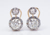 2.49CTW PLATINUM AND GOLD VINTAGE OLD CUT DIAMOND EARRINGS - SinCityFinds Jewelry