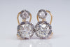2.49CTW PLATINUM AND GOLD VINTAGE OLD CUT DIAMOND EARRINGS - SinCityFinds Jewelry