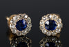 ANTIQUE NATURAL SAPPHIRE AND OLD CUT DIAMOND EARRINGS - SinCityFinds Jewelry